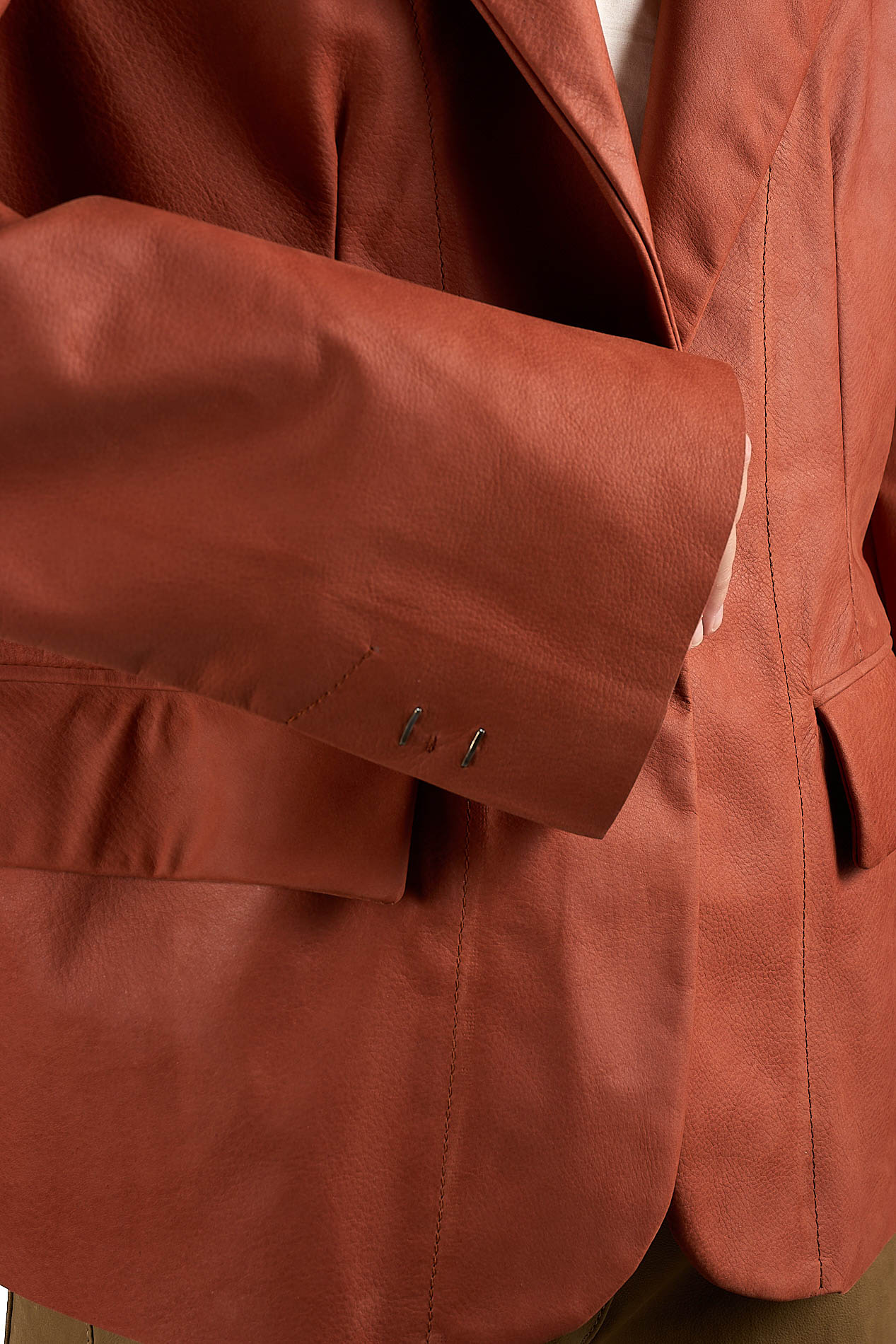 DANIELE BASTA LEATHER AND SILVER JACKET
